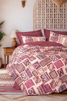 Cotton Box-Cotton Box Ethnic Tek Kişilik Nevresim Takımı Estilo Bordo-Tek Kişilik Nevresim Takımı-1-fleurdirect.live