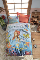 Cotton Box-Cotton Box Junior Tek Kişilik Nevresim Takımı Mermaid Mercan-Tek Kişilik Nevresim Takımı-1-fleurdirect.live