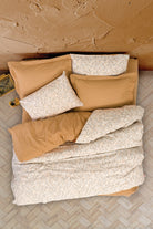 Cotton Box-Cotton Box Petite Tek Kişilik Lastikli çarşaflı Nevresim Takımı Posy Bej-Tek Kişilik Nevresim Takımı-1-fleurdirect.live