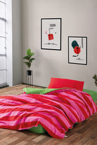 Cozy Home-Popping Colors Tek Kişilik Lastikli Çarşaflı Nevresim Takımı Cherie Yeşil-Nevresim Takımı-2-fleurdirect.live