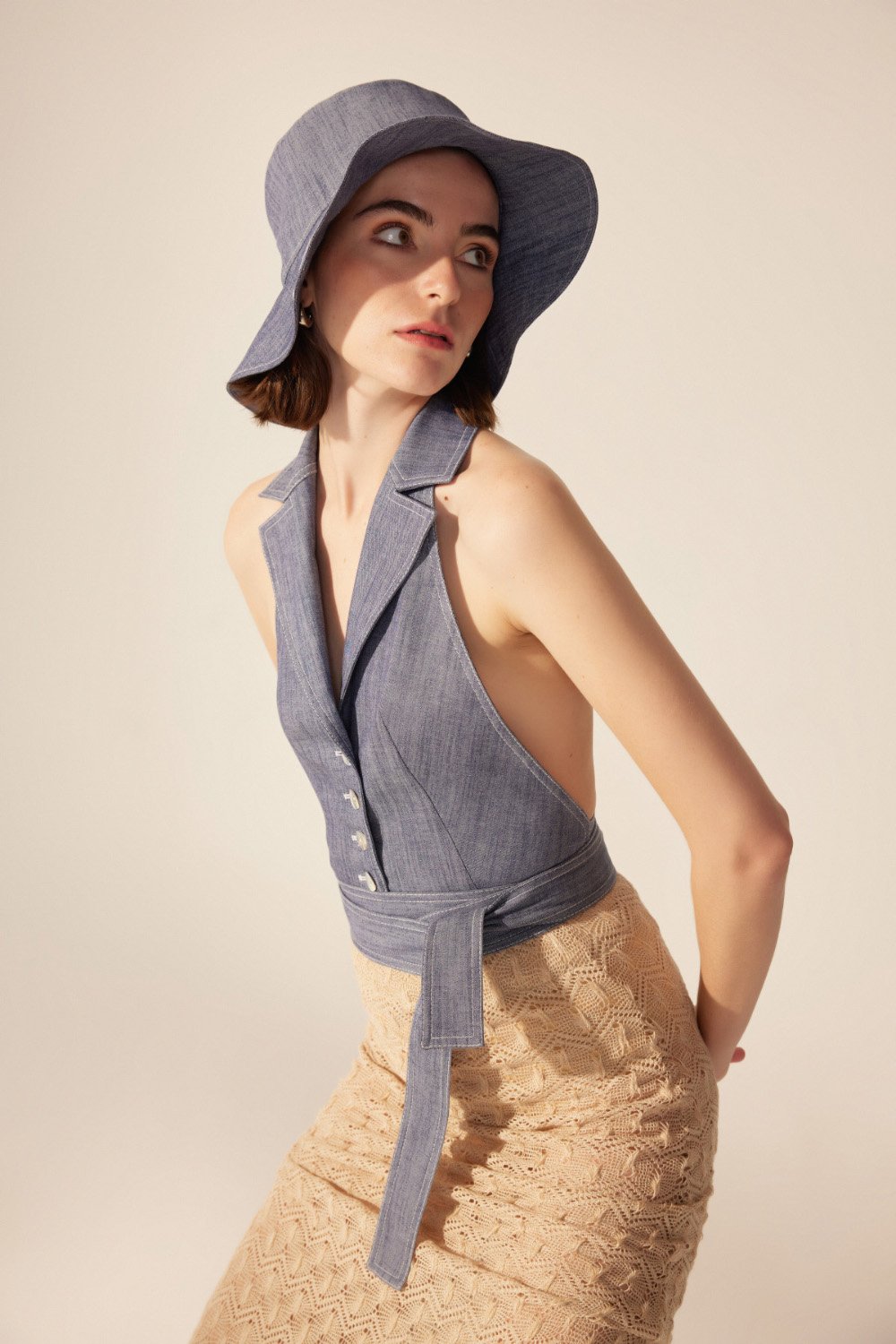Crescent Line-Mood Bucket Şapka-Bucket Hat-1-fleurdirect.live