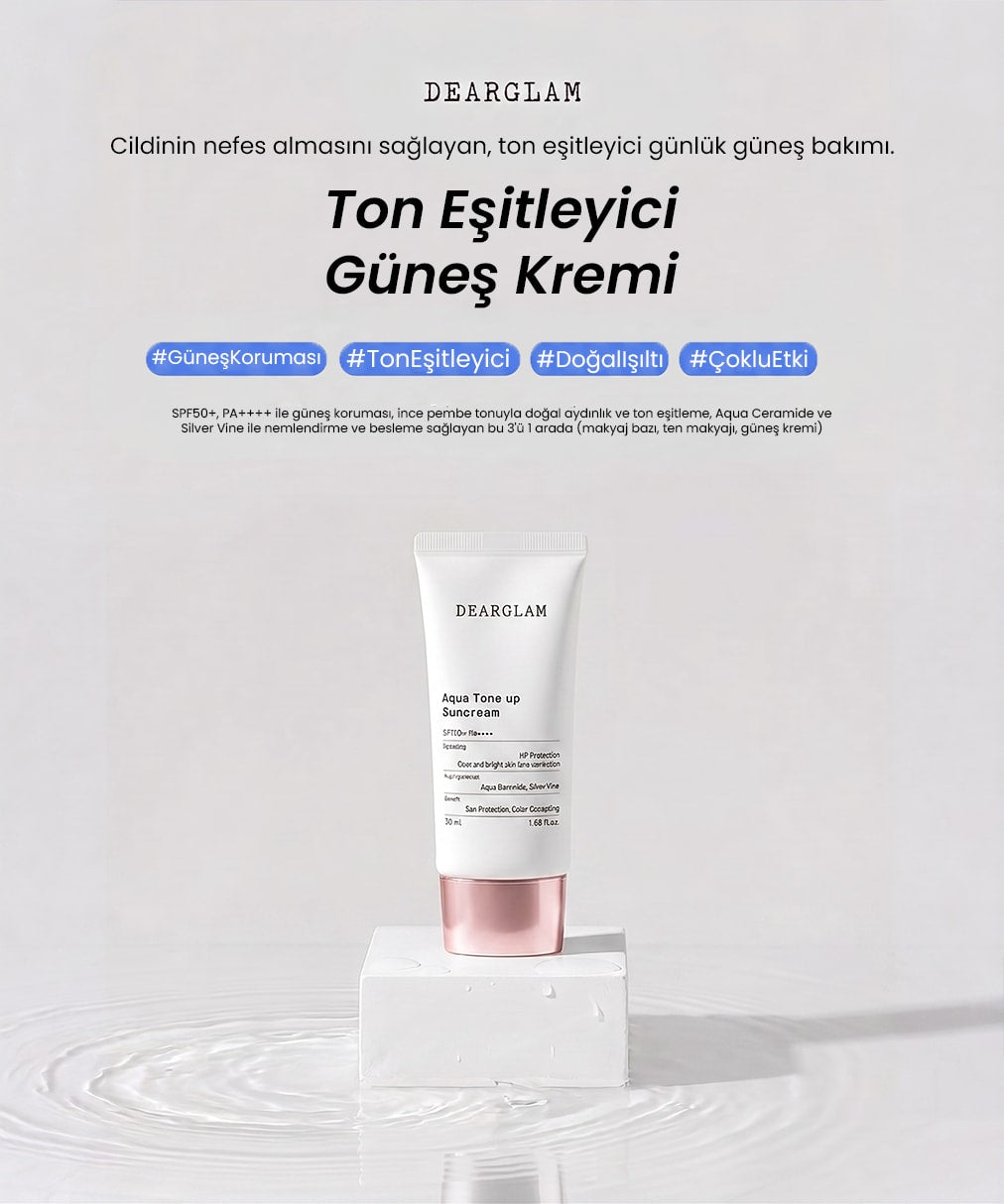 Dearglam Aqua Tone Up Sun Cream Spf50+/Pa++++ - Ton Eşitleyici Güneş Kremi