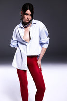 Death Is Easy-Checkered Patchwork Button Down Oversize Shirt-Gömlek-2-fleurdirect.live