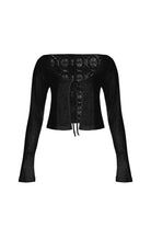 Death Is Easy-Long Sleeve Lace Top-Top-3-fleurdirect.live