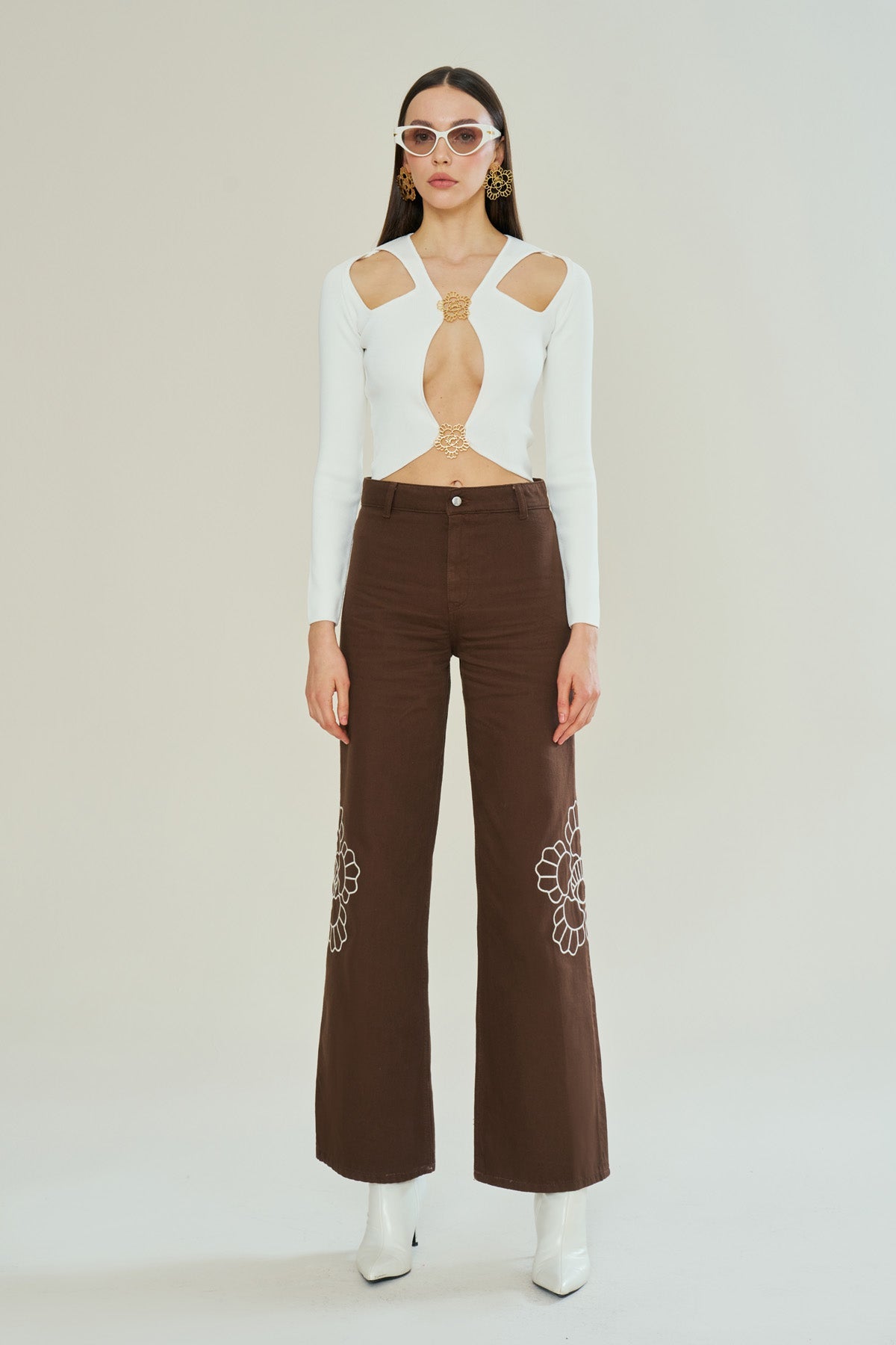 Declara-Iconic Emblem Toffee Jeans-Pantolon-1-fleurdirect.live