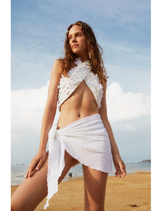 Declara-Sequined Shell Top-4-fleurdirect.live