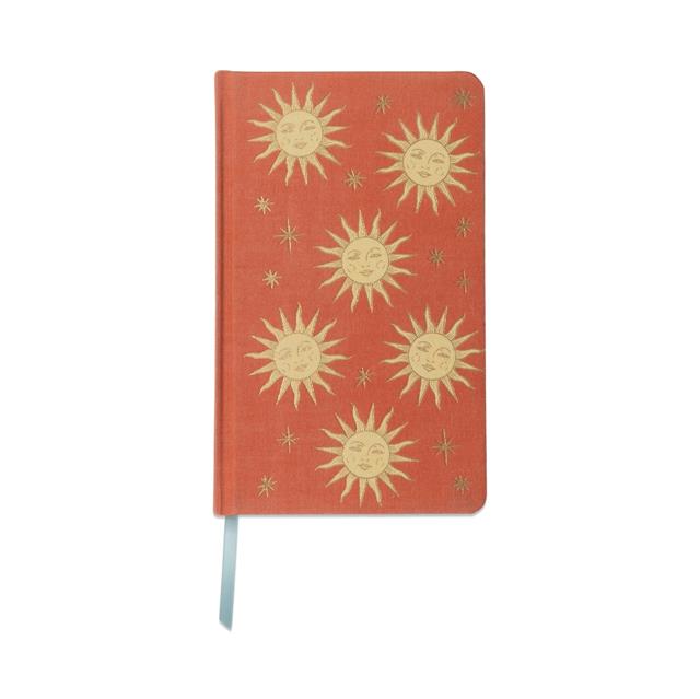 Designworks Ink Celestial Bookcloth Journal Defter- Terracotta Sun