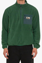 Deus-Munster Zip Polar Fleece Trek Green-Sweatshirts & Hoodies-1-fleurdirect.live
