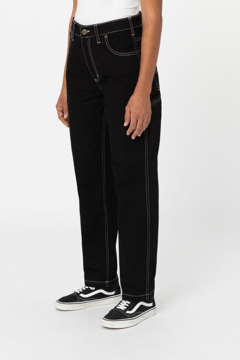 Dickies-Ellendale Denim Rinsed Black-Kot Pantolon-3-fleurdirect.live