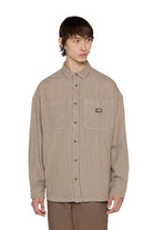 Dickies-Hickory Shirt LS Mushroom-Gömlek-1-fleurdirect.live