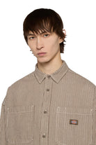 Dickies-Hickory Shirt LS Mushroom-Gömlek-4-fleurdirect.live