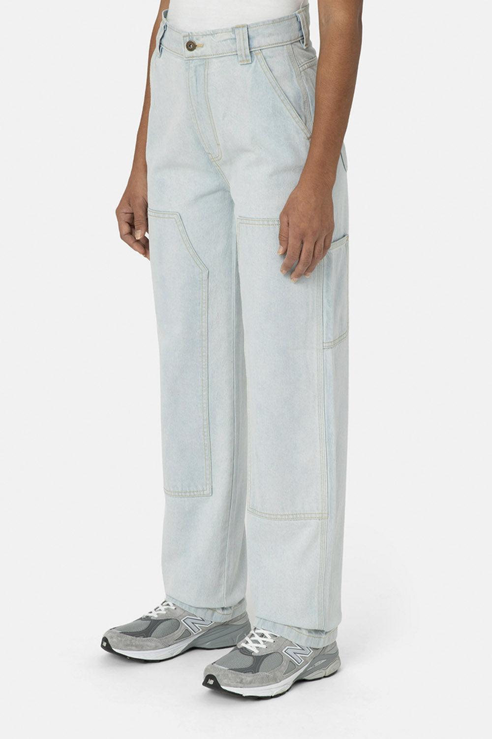 Dickies-Madison Double Knee Denim Ultra Light Wash-Kot Pantolon-6-fleurdirect.live