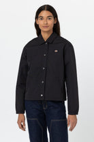 Dickies-Oakport Cropped Coach Jacket W Black-Ceket-1-fleurdirect.live