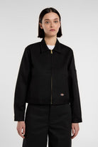 Dickies-Unlined Cropped Eisenhower Jacket Black-Ceket-1-fleurdirect.live