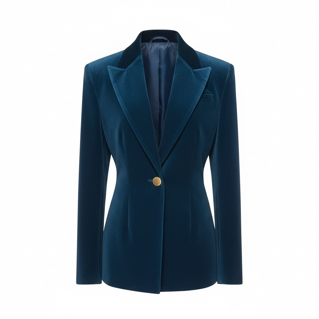 Tailored Velvet Blazer & Mini Skirt Set