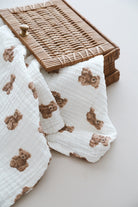 DoDo'S Baby-Dört Katli Ayicik Teddy Desen Organi̇k Müsli̇n Örtü-Yatak Örtüsü-1-fleurdirect.live