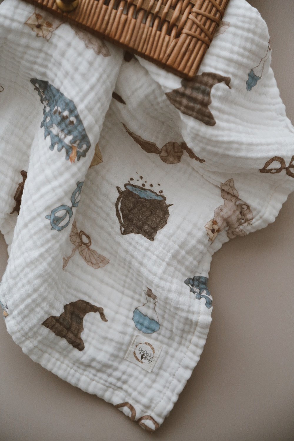 DoDo'S Baby-Dört Katli Magi̇c World Desen Organi̇k Müsli̇n Örtü-Yatak Örtüsü-7-fleurdirect.live