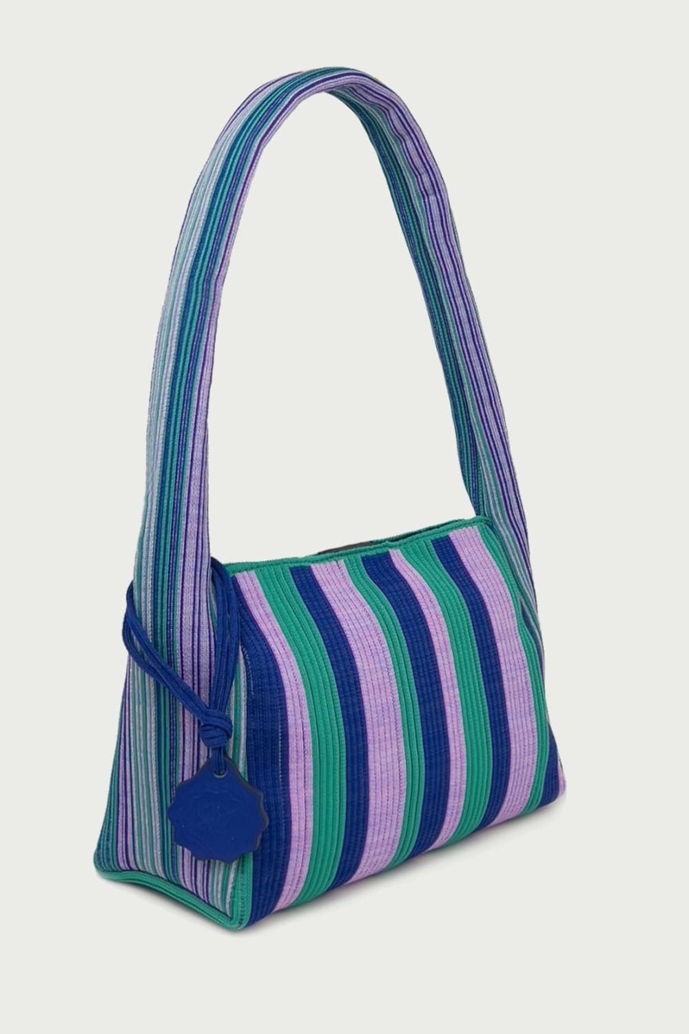 D’ylla Atelier-Freya Green Striped Midi-Omuz Çantası-2-fleurdirect.live