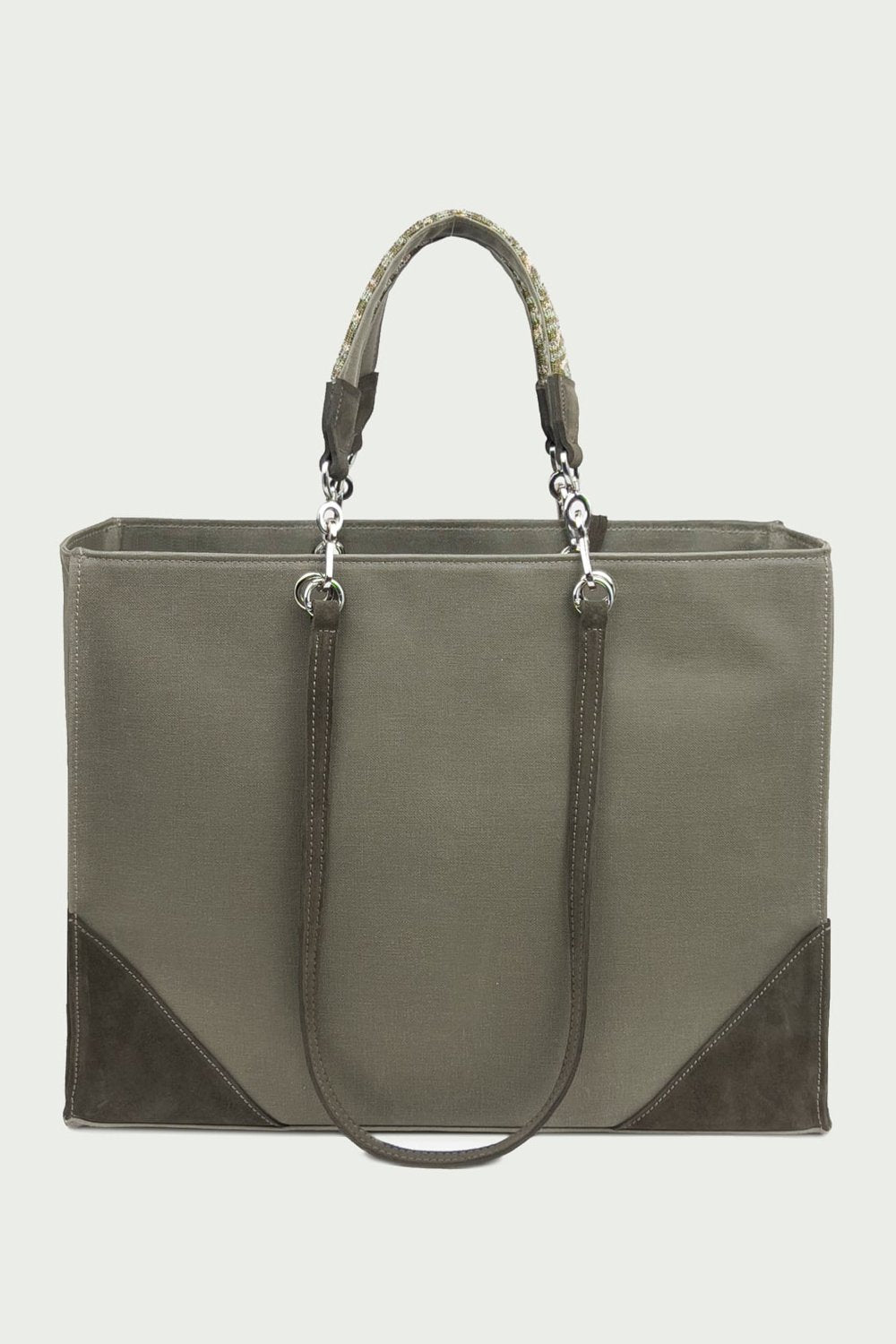 D’ylla Atelier-Valeria Tote Bag Khaki-Omuz Çantası-2-fleurdirect.live