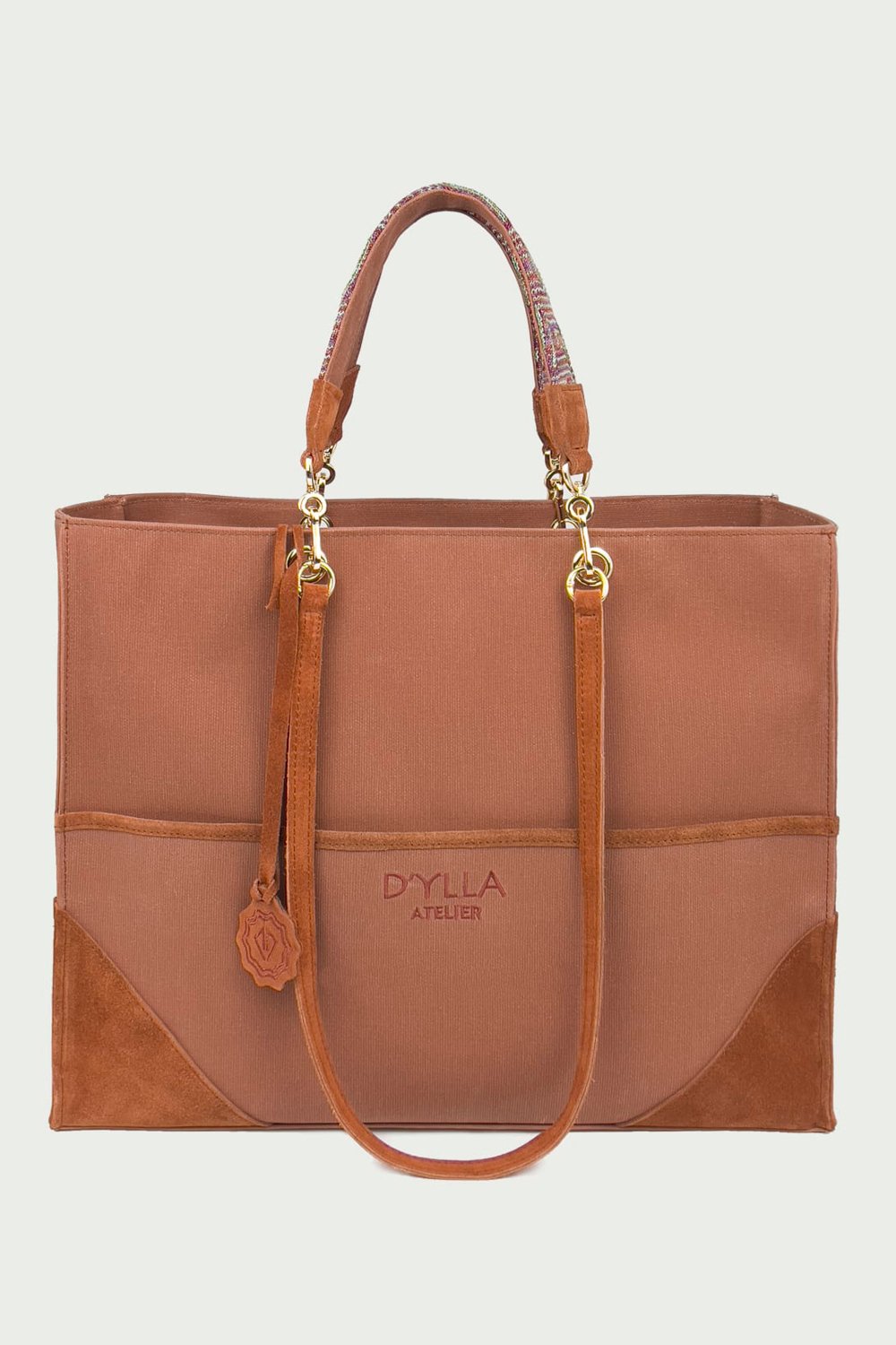D’ylla Atelier-Valeria Tote Bag Terra Cotta-Omuz Çantası-1-fleurdirect.live