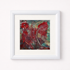 Esinti – 24 X 24 Cm Beyaz Çerçeveli Paspartülü El Yapımı Akrilik Tablo | Es Artisan Studio