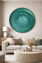 Girdap Signature Edition – 100 Cm El Yapımı Dokulu Yuvarlak Tablo | Es Artisan Studio