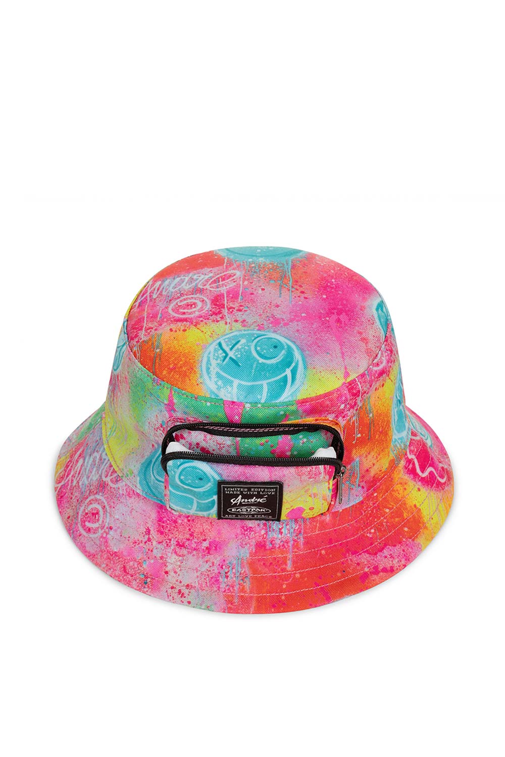 Eastpak-Andre x Eastpak Bukhat Fluo Clouds-Bucket Hat-4-fleurdirect.live