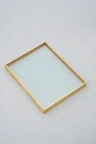 El Crea Designs-İkili Pirinç Gold Cam Masaüstü Fotoğraf Çerçevesi 20x15cm-Çerçeve-4-fleurdirect.live