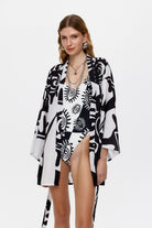 Eliphe-Rax Siyah Mini Kimono-Kimono-1-fleurdirect.live