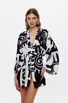 Eliphe-Rax Siyah Mini Kimono-Kimono-3-fleurdirect.live