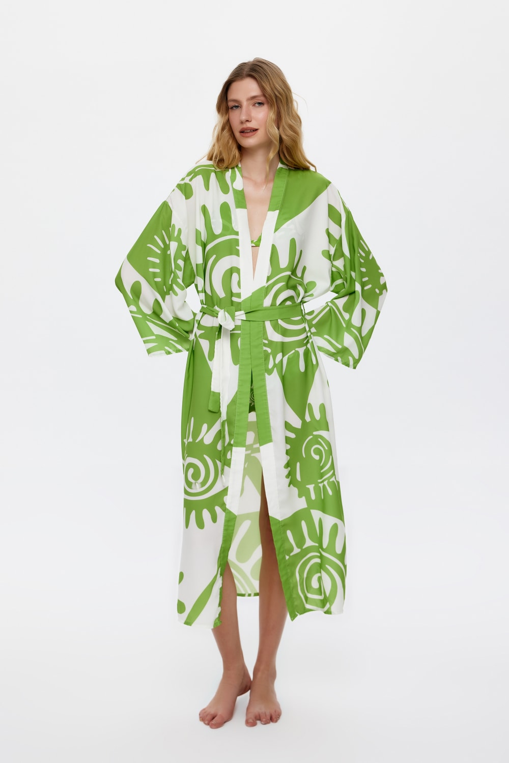 Eliphe-Rax Yeşil Maxi Kimono-Kimono-2-fleurdirect.live