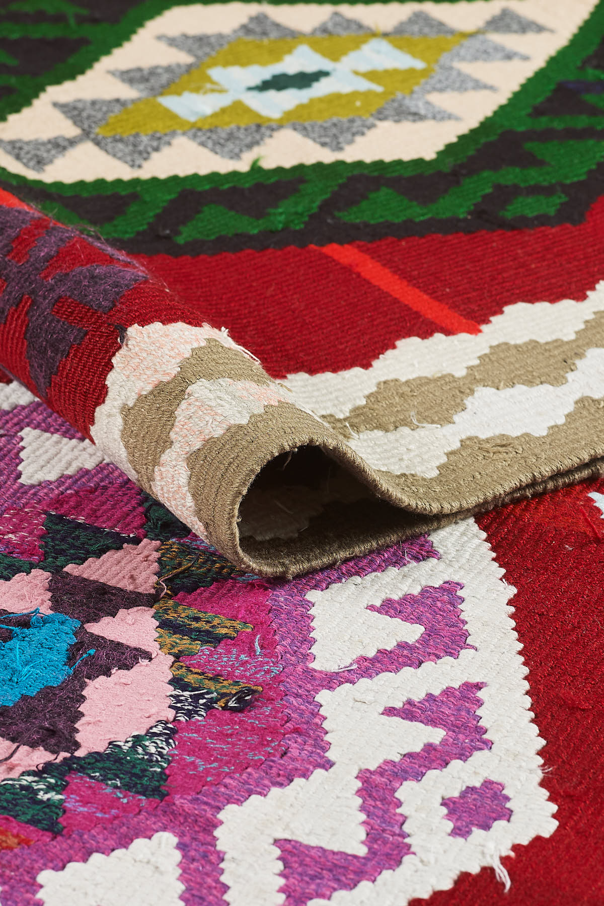 Empera-Antik Kilim Anadolu Etnik Desenli El Dokuması Kilim E0524-3-fleurdirect.live