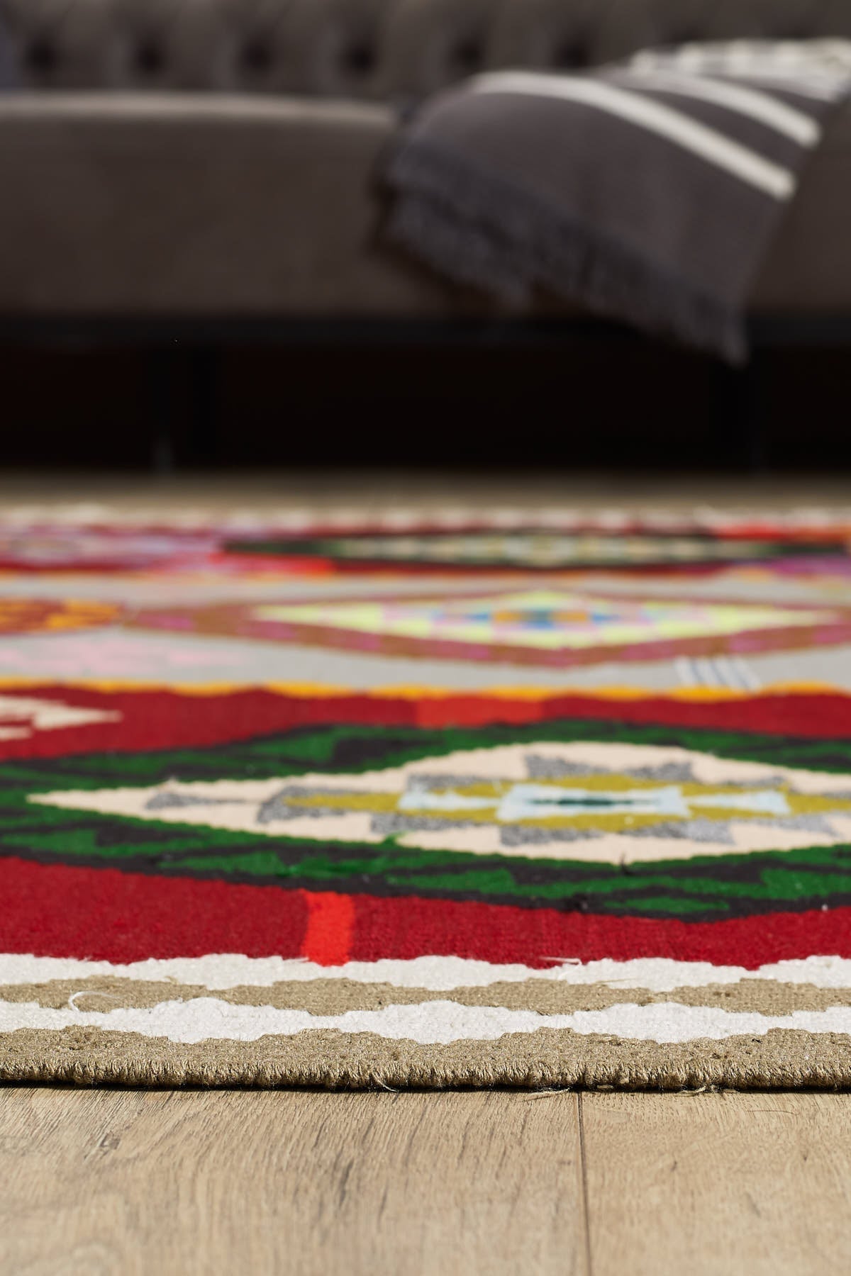 Empera-Antik Kilim Anadolu Etnik Desenli El Dokuması Kilim E0524-4-fleurdirect.live