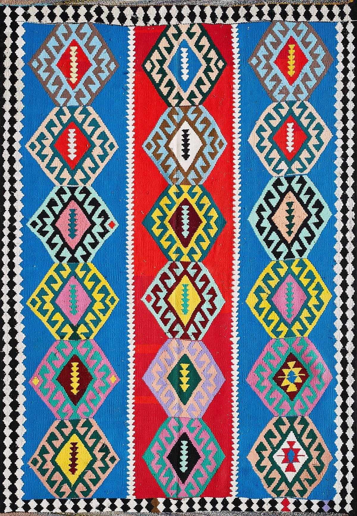 Empera-Antik Kilim Anadolu Etnik Desenli El Dokuması Kilim E0530-1-fleurdirect.live