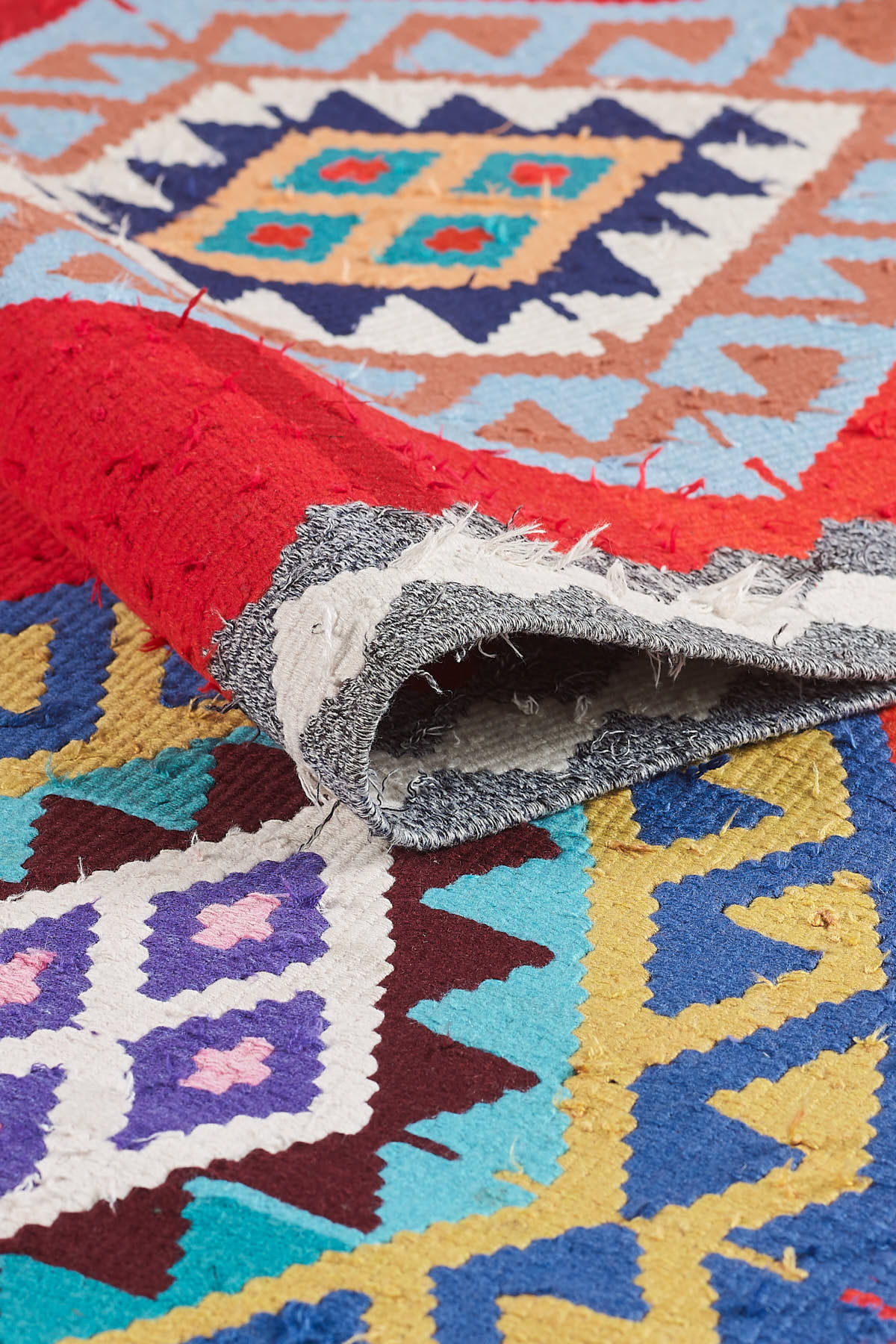 Empera-Antik Kilim Anadolu Etnik Desenli El Dokuması Kilim E0531-3-fleurdirect.live