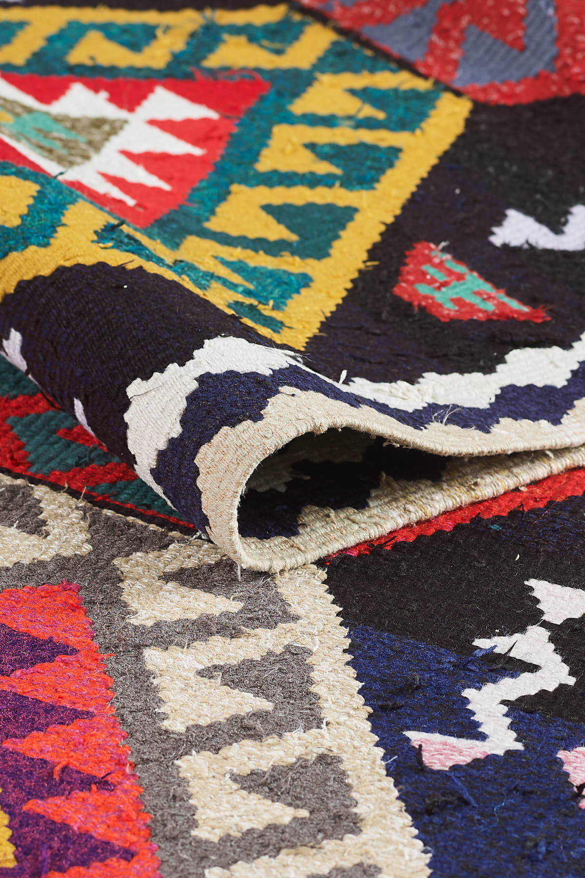 Empera-Antik Kilim Anadolu Etnik Desenli El Dokuması Kilim E0532-3-fleurdirect.live