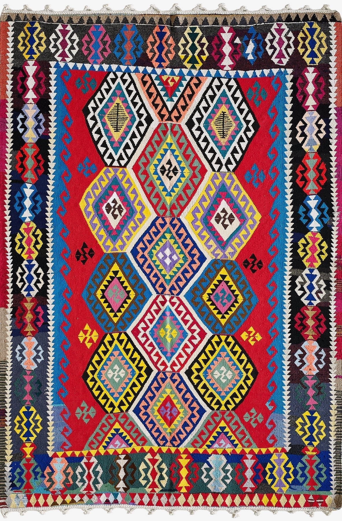 Empera-Antik Kilim Anadolu Etnik Desenli El Dokuması Kilim E0533-1-fleurdirect.live