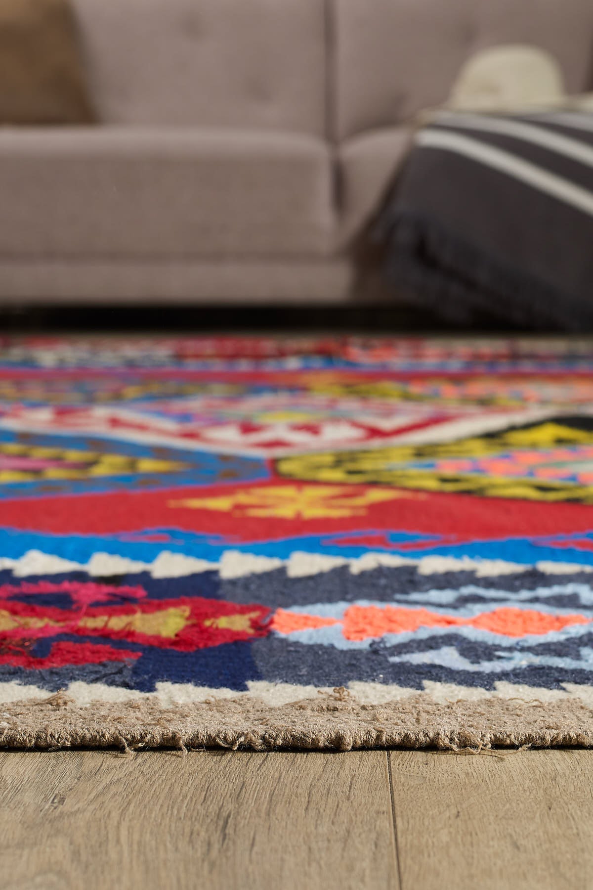 Empera-Antik Kilim Anadolu Etnik Desenli El Dokuması Kilim E0533-4-fleurdirect.live
