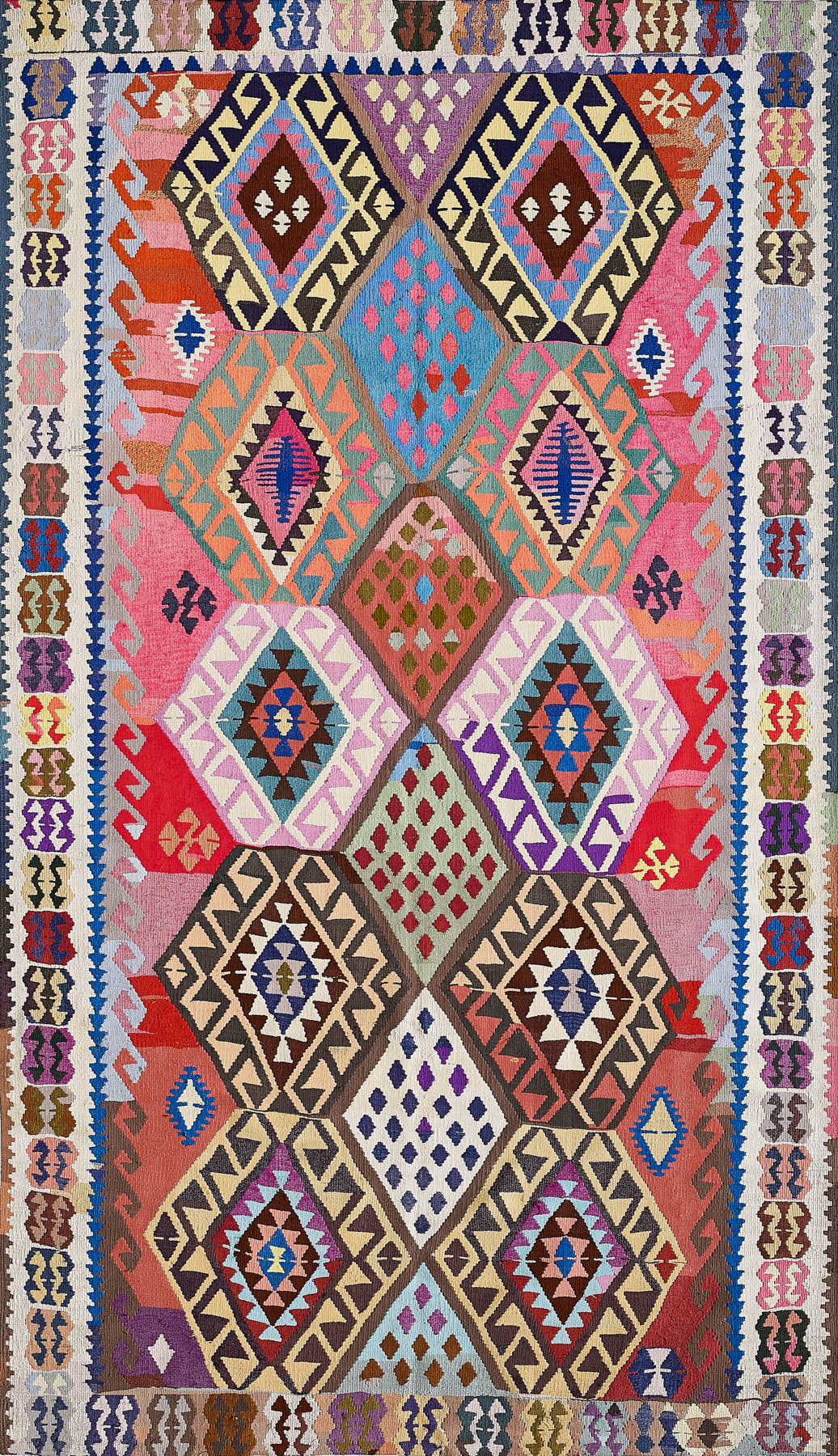 Empera-Antik Kilim Anadolu Etnik Desenli El Dokuması Kilim E0537-1-fleurdirect.live