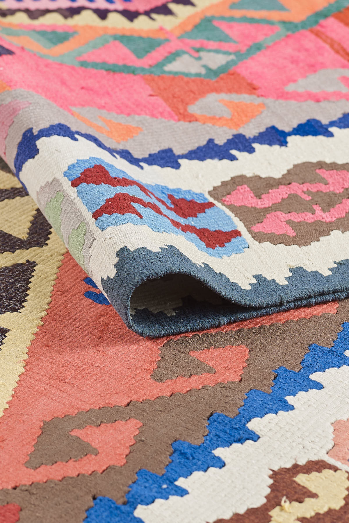 Empera-Antik Kilim Anadolu Etnik Desenli El Dokuması Kilim E0537-3-fleurdirect.live