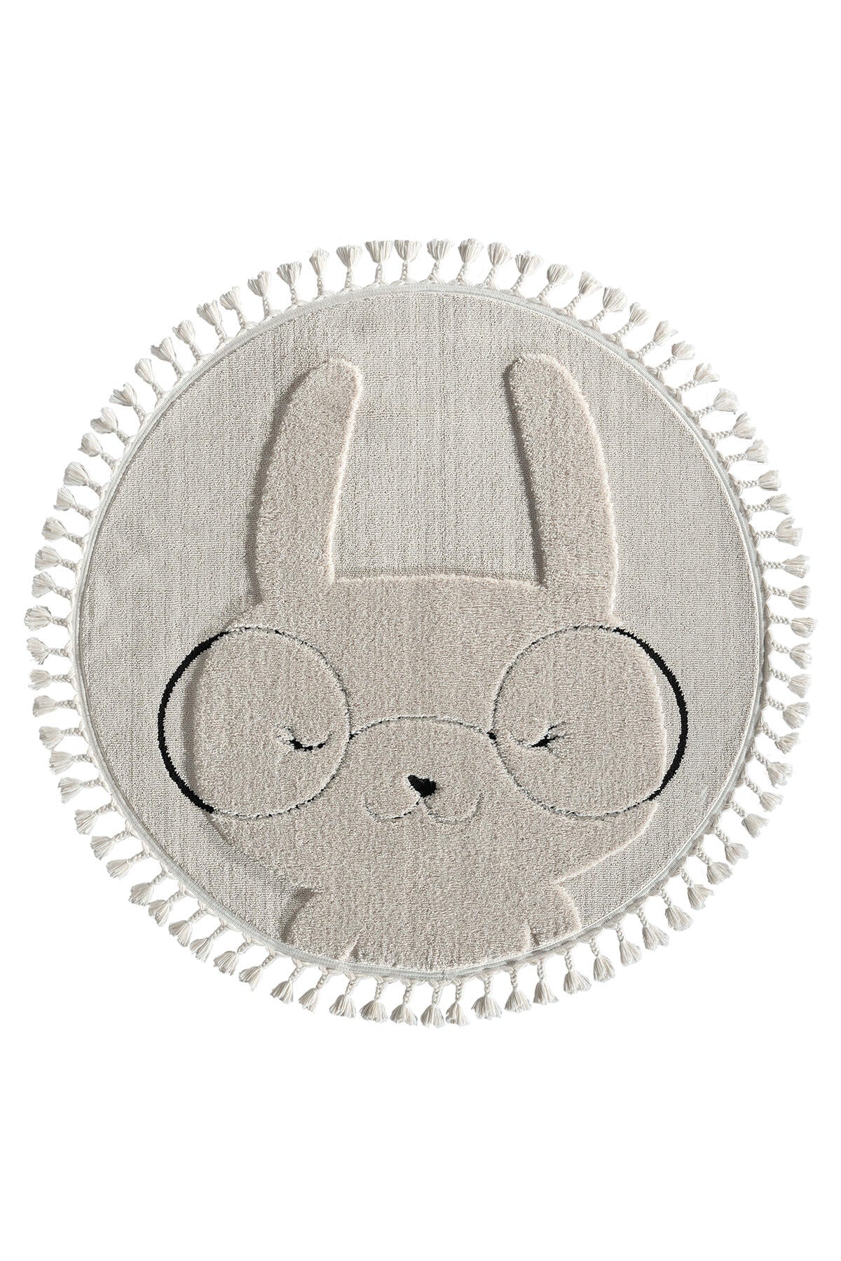 Empera-Kids Bunny Yuvarlak Tavşan Figürlü Antialerjik Çocuk Odası Halısı-1-fleurdirect.live