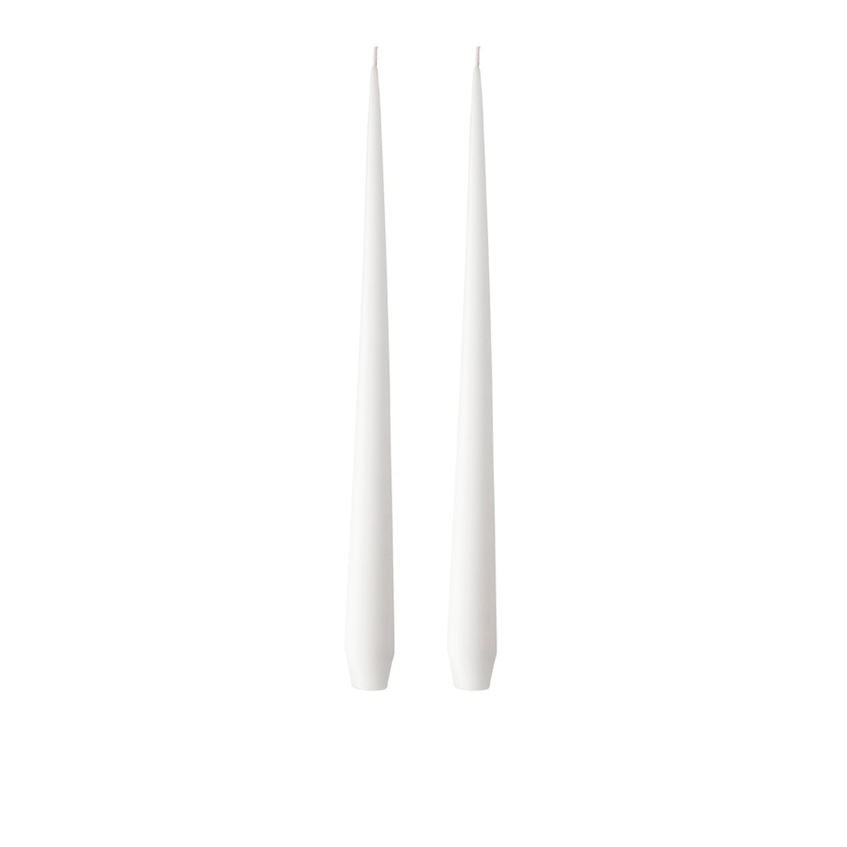 Ester&Erik-Beyaz Kokusuz 2'li Konik Mum 32 Cm-Mum-1-fleurdirect.live