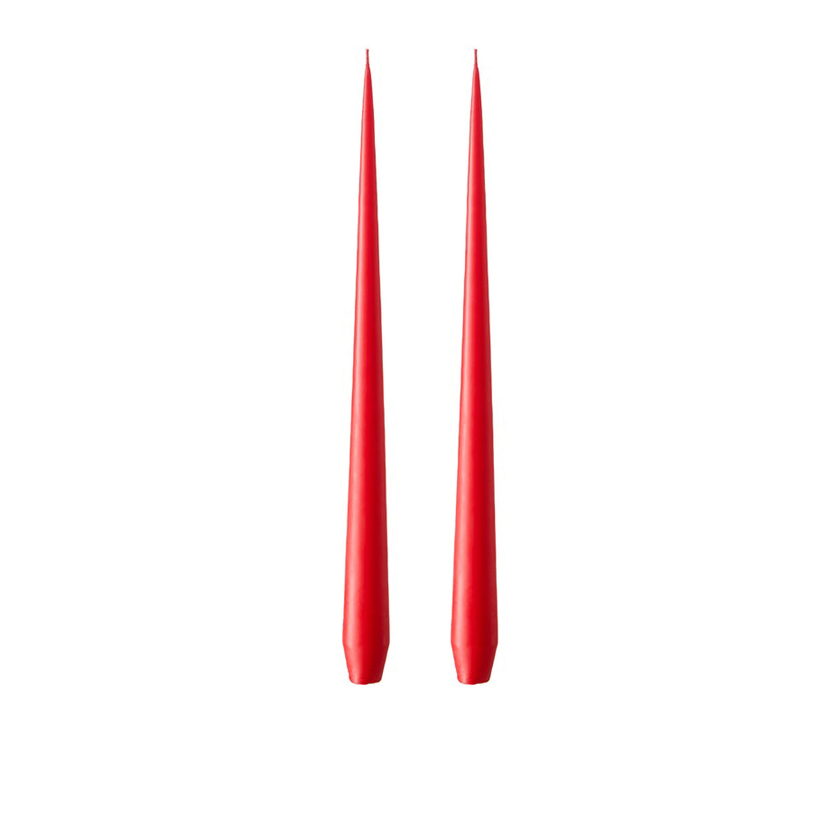 Ester&Erik-Kırmızı Kokusuz 2'li Konik Mum 32 Cm-Mum-1-fleurdirect.live