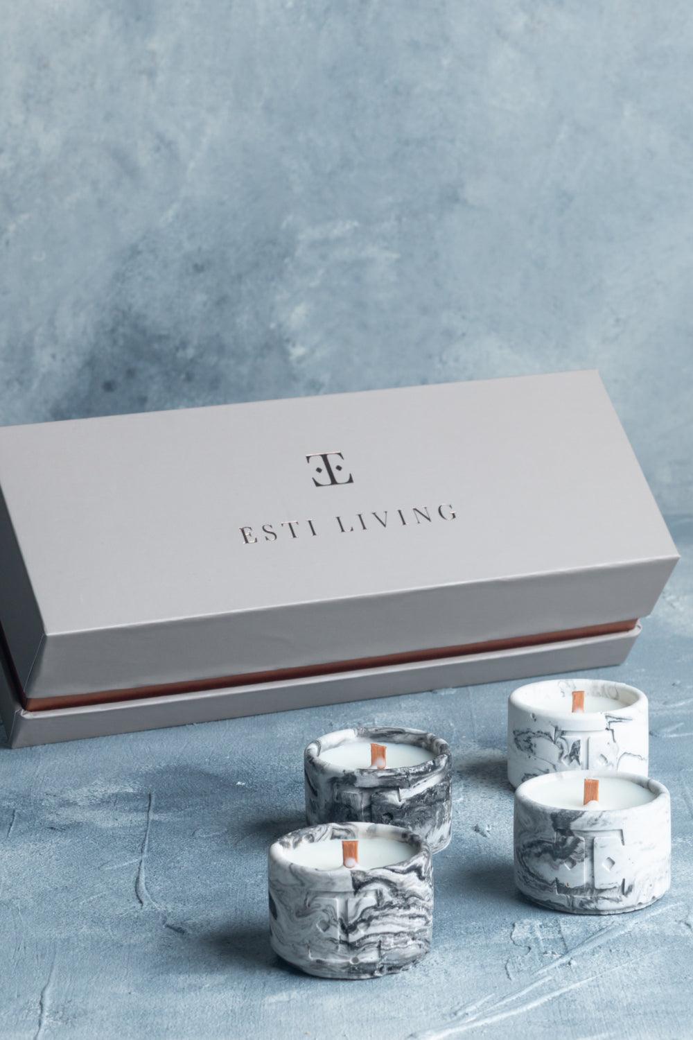 Esti Living-Black Rose Mini 4'lü Mum Seti-Mum-4-fleurdirect.live
