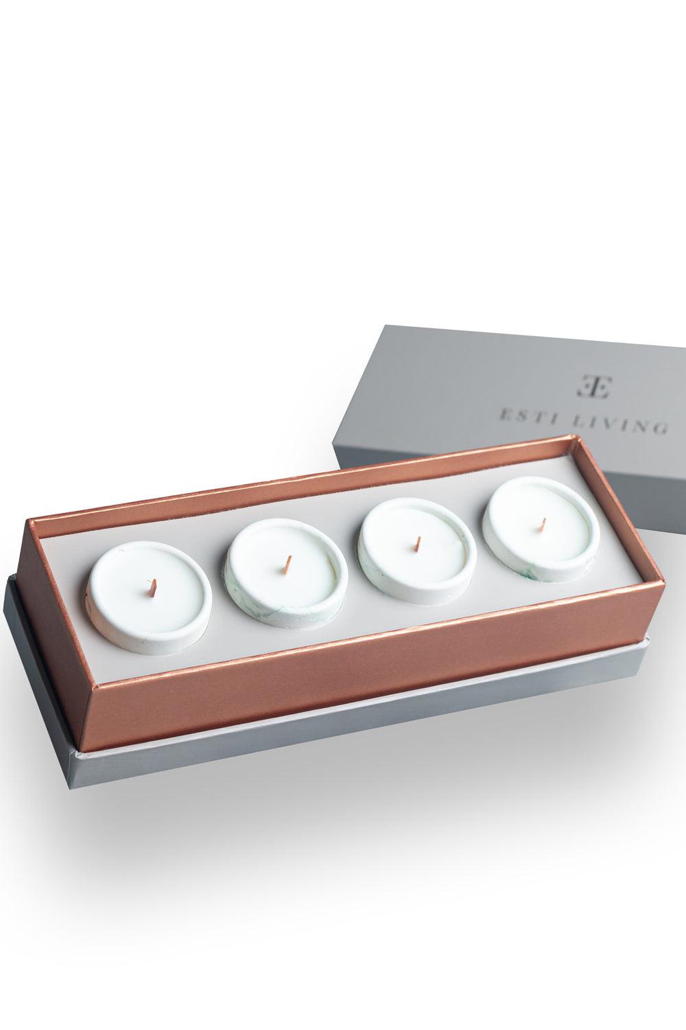 Esti Living-Mystic Green Mini 4'lü Mum Seti-Mum-3-fleurdirect.live