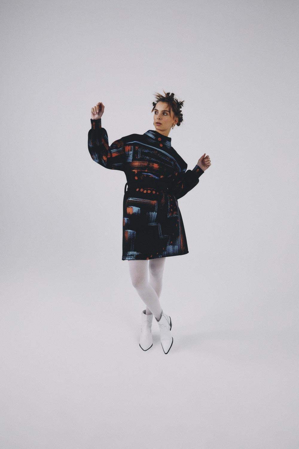 Eudoimonia-Hawas Sporty Patterned Dress-Elbise-5-fleurdirect.live