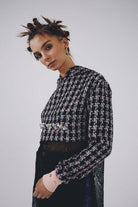 Eudoimonia-Mary Of Magdalene- Tweed Sweatshirt Crop-Sweatshirts & Hoodies-4-fleurdirect.live