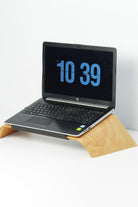 Fagus Wood-Dayanıklı Ahşap Notebook Yükseltici ve Tutucu Masa Üstü Laptop Standı (Kayın)-Laptop Standı-5-fleurdirect.live
