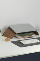 Fagus Wood-Doğal Ağaç Laptop Masa Standı ve Yükseltici Notebook Tutucu (Ceviz)-Laptop Standı-2-fleurdirect.live