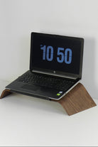 Fagus Wood-Doğal Ağaç Laptop Masa Standı ve Yükseltici Notebook Tutucu (Ceviz)-Laptop Standı-4-fleurdirect.live